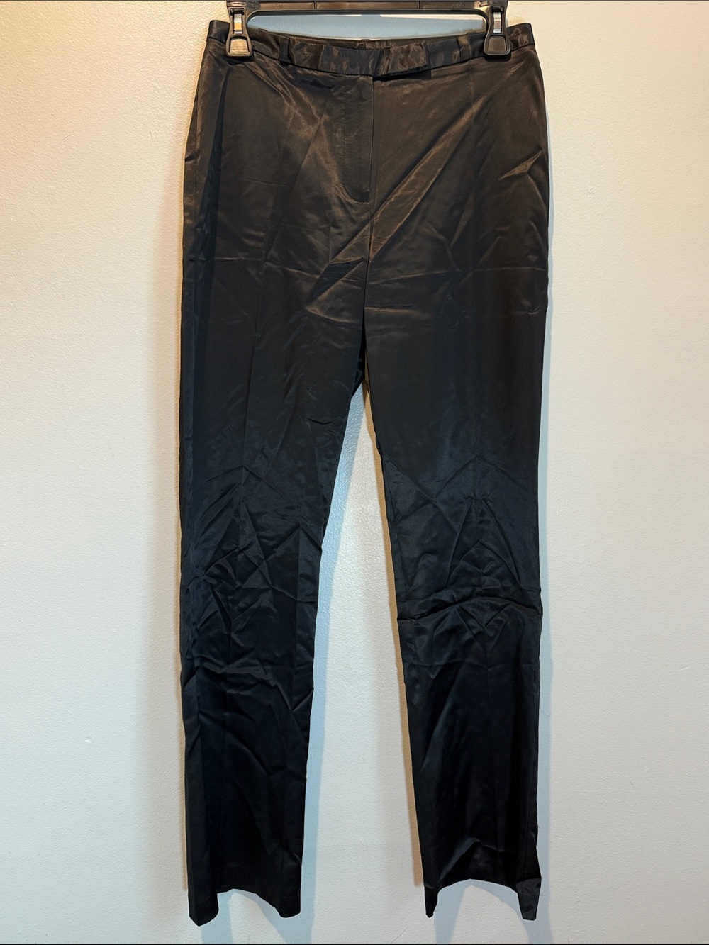 The Limited 4 Y2K Stretch Satin Silky Black Women’s Dress Pants Sleek Straight